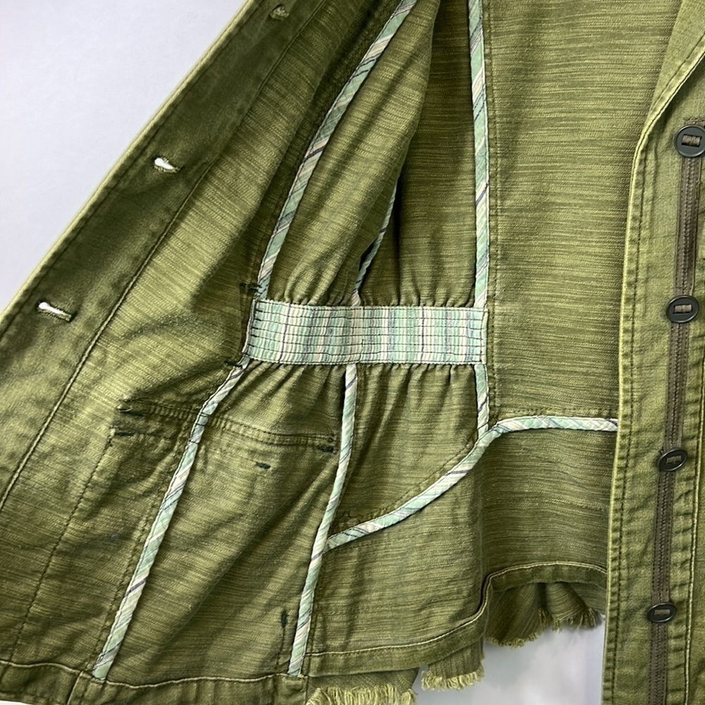 HEI HEI | ANTHROPOLOGIE Military Style Ruffled Trench Jacket XSP - Picture 8 of 12